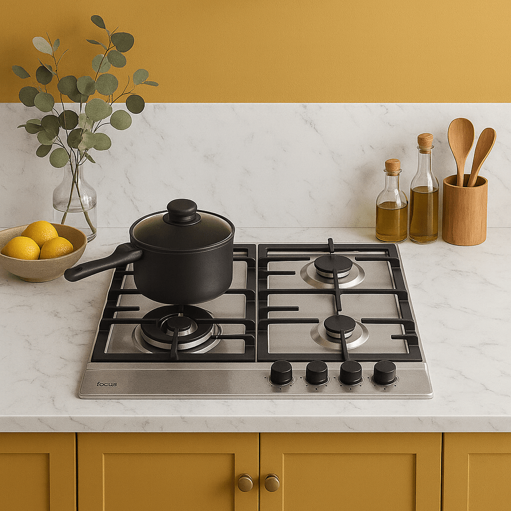 Plaque de Cuisson Encastrable Focus 4 Feux Inox avec Thermocouple et Allumage Automatique au meilleur prix en Tunisie